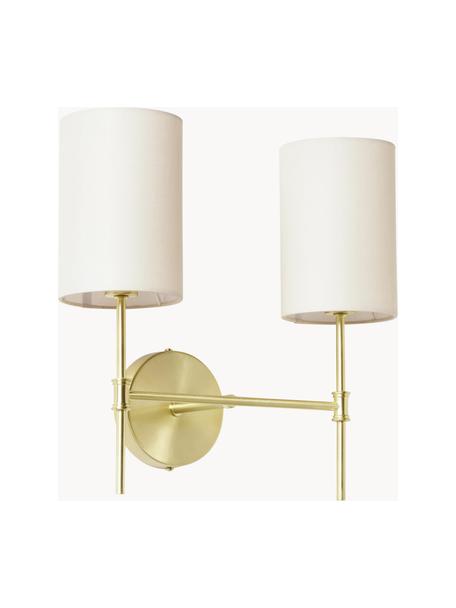 Applique murale double Kelsea, Blanc cassé, couleur laivotrenée, larg. 38 x haut. 36 cm