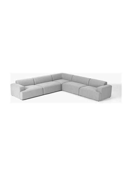 Sofá rinconera longue grande Melva, Tapizado: 100% poliéster Alta resis, Estructura: madera de pino y abeto ma, Patas: plástico. Este producto e, Tejido gris claro, An 458 x F 220 cm