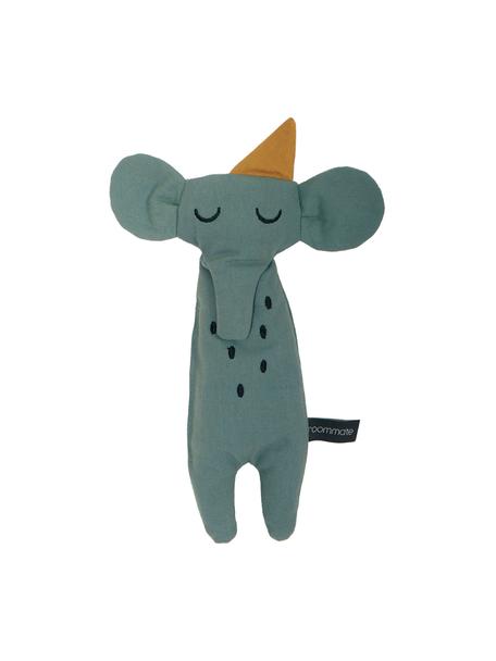 Knuffeldier Elephant van katoen, Bekleding: 100 % katoen, Grijsgroen, B 8 x H 30 cm