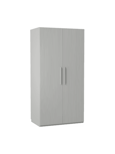 Modulární skříň s otočnými dveřmi Simone, šířka 100 cm, různé varianty, Dřevo, šedá, Interiér Basic, výška 200 cm