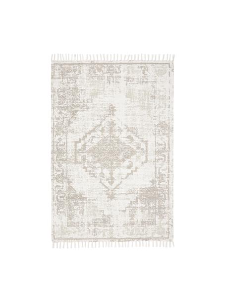 Ručně tkaný bavlněný koberec ve vintage stylu Jasmine, Béžová, Š 50 cm, D 80 cm (velikost XXS)