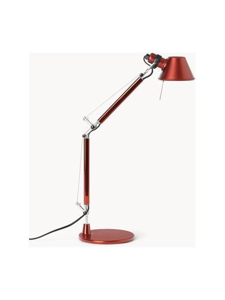 Nastaviteľná stolová lampa Tolomeo Micro, Červená, Š 45 x V 37-73 cm