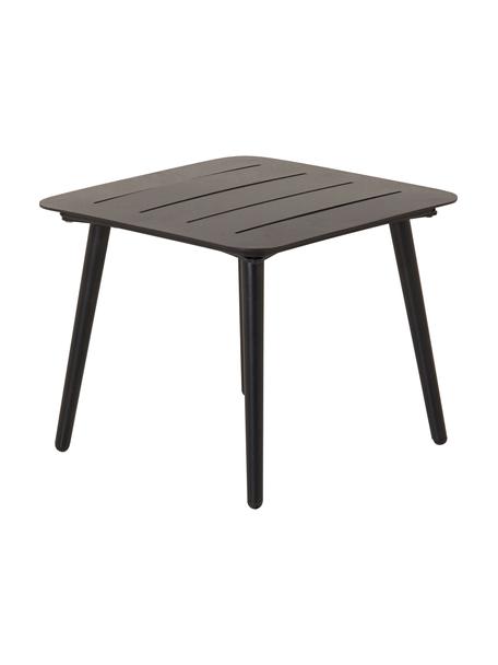 Tavolino da giardino in metallo nero Lina, Metallo laccato, Nero, Larg. 40 x Prof. 40 cm
