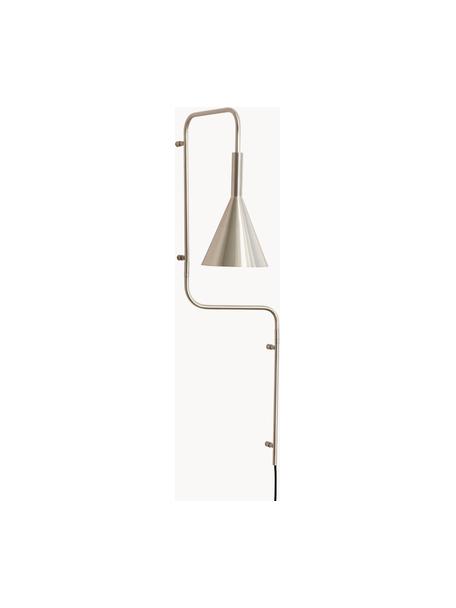 Grote wandlamp Rope met stekker, Lamp: metaal, gecoat, Zilverkleurig, B 37 x H 81 cm