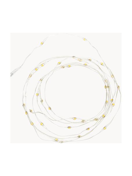 Svetelná LED reťaz Wiry, teplá biela, Plast, kov, Priehľadná, D 195 cm