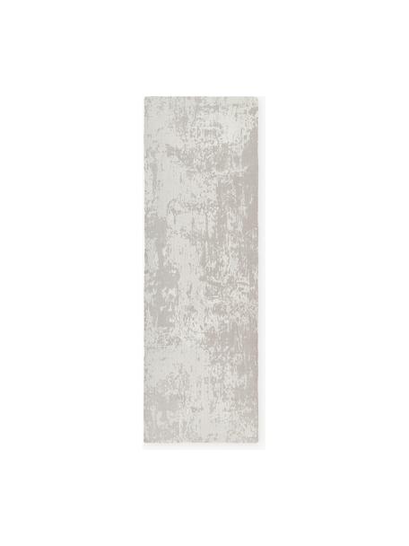 Tapis de couloir à poils ras tissé main Nantes, 100 % polyester, certifié GRS, Grège, larg. 80 x long. 250 cm