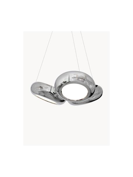 LED hanglamp Mercurio, handgemaakt, Zilverkleurig, Ø 56 cm