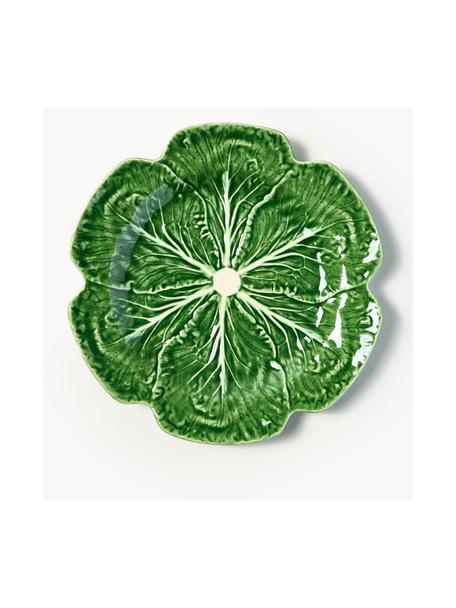 Plats de service peints à la main Cabbage, 2 pièces, Grès cérame, Vert foncé, Ø 31 x haut. 14 cm