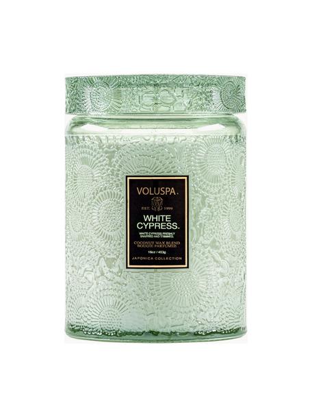 Bougie parfumée artisanale Japonica Collection (cyprès, baies de genièvre, feuilles de menthe & bois), Cyprès blanc, baies de genièvre, feuilles de menthe & bois, Ø 10 x haut. 13 cm