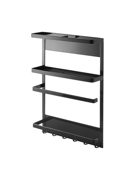 Magnetisch zijplank Tower, Gecoat staal, Zwart, B 25 x H 34 cm