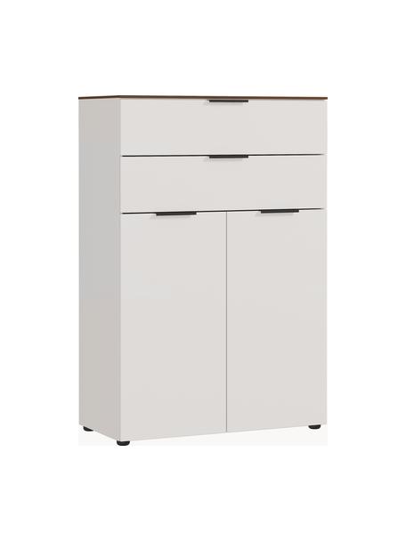 Armoire de bureau avec tiroirs Ancona, Beige clair, bois effet noyer, larg. 81 x haut. 120 cm