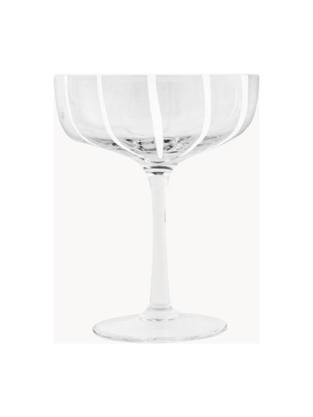 Kieliszek do szampana ze szkła dmuchanego Mizu, 2 szt., Szkło, Transparentny, biały, Ø 11 x W 14 cm, 230 ml