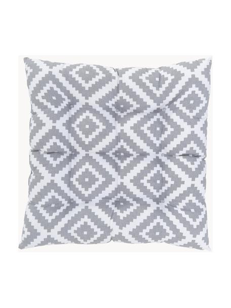Coussin de chaise ethnique Miami, Gris, larg. 40 x long. 40 cm