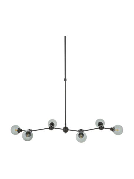 Lámpara de techo grande Aurelia, Estructura: metal con pintura en polv, Anclaje: metal con pintura en polv, Gris, negro, An 110 x Al 60 cm