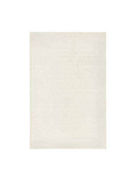Alfombra artesanal de lana Ezra, Parte superior: 100% lana, Reverso: 70% algodón, 30% poliéste, Blanco crema, An 200 x L 300 cm (Tamaño L)