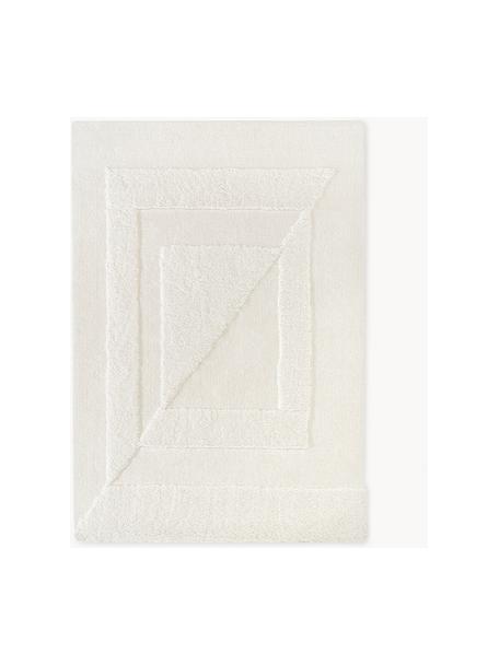 Tappeto soffice a pelo lungo con struttura alta-bassa Zion, Bianco crema, Larg. 80 x Lung. 150 cm (taglia XS)