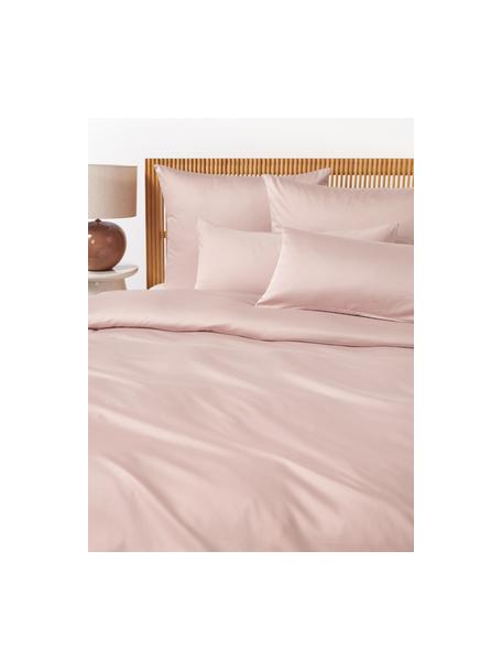 Funda nórdica de satén Comfort, Rosa palo, Cama 180/200 cm (260 x 240 cm)