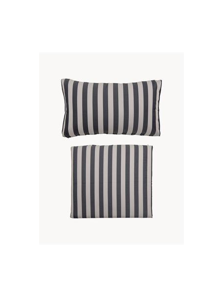 Housses de coussin Mundo, 2 élém., 100 % polyester, Beige clair, noir, Lot de différentes tailles