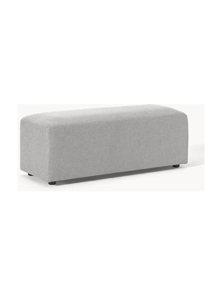 Pouf XL Melva, larg 116 x prof. 42 cm, Tissu gris clair, larg. 116 x prof. 42 cm