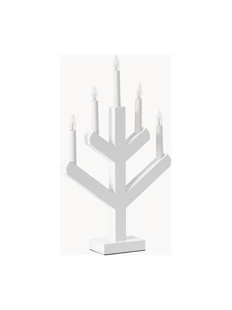 Lampada per finestra in legno con candele LED Vinga, Bianco, Larg. 32 x Alt. 50 cm