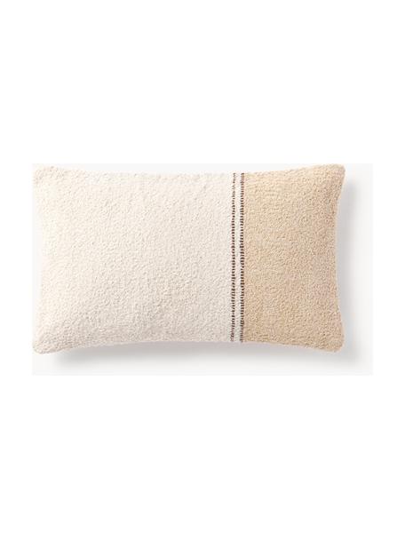 Housse de coussin en bouclette Lago, En tissu bouclette (100 % coton)

La bouclette est une matière qui se caractérise par sa texture aux courbes irrégulières. La surface caractéristique est créée par des boucles tissées de fils différents qui confèrent au tissu une structure unique. La structure bouclée a un effet à la fois isolant et moelleux, ce qui rend le tissu particulièrement douillet, Tons beiges, brun, larg. 30 x long. 50 cm