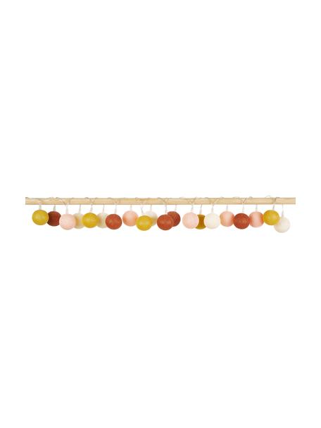 Guirlande lumineuse LED Colorain, 378 cm, 20 lampions, Crème, rose, jaune, rouille, long. 378 cm