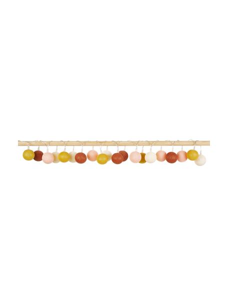 LED lichtslinger Colorain, 378 cm, 20 lampions, Lampions: polyester, WFTO gecertifi, Beige, roodtinten, geel, L 378 cm