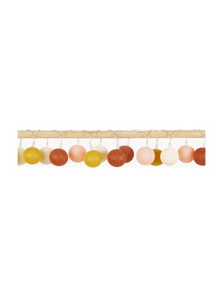 Guirlande lumineuse LED Colorain, 378 cm, Rouge rouille, jaune moutarde, rose pâle, blanc, long. 378 cm