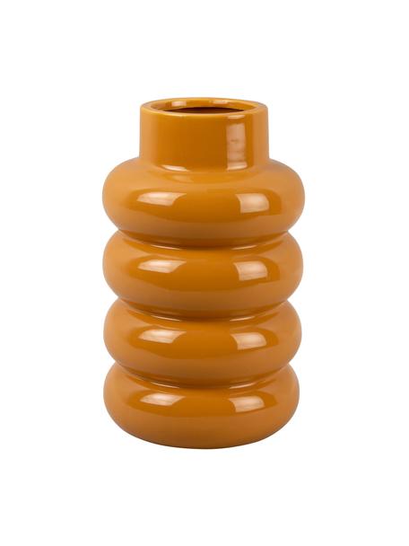 Keramická váza Bobbly Glazed, Keramika, Oranžová, Ø 15 x V 24 cm