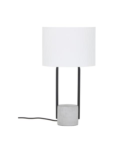 Lampa stołowa z betonową podstawą Pipero, Biały, szary, Ø 28 x W 51 cm