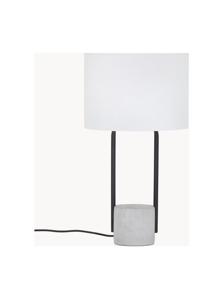 Grande lampe à poser avec pied en béton Pipero, Blanc, gris, Ø 28 x haut. 51 cm