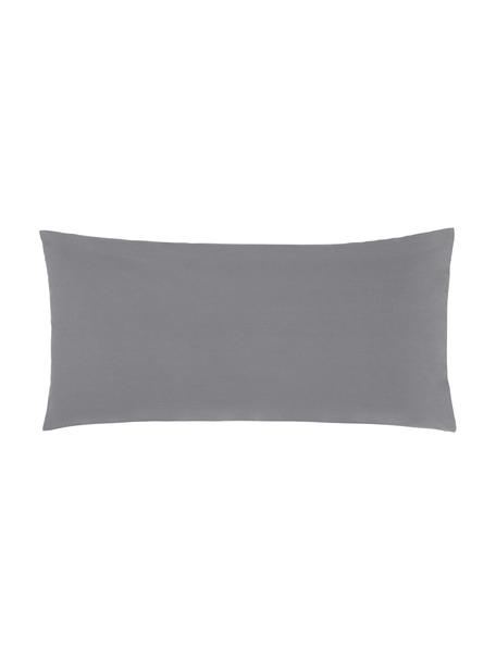 Povlaky na polštáře z bavlněného perkálu Elsie, 2 ks, Tmavě šedá, Š 40 cm, D 80 cm