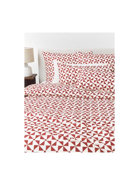 Funda nórdica de algdón Benson, Rojo, Cama 90 cm (155 x 220 cm)