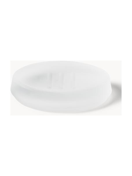 Porte-savon en verre Ocean, Verre, Blanc, translucide, larg. 14 x haut. 10 cm