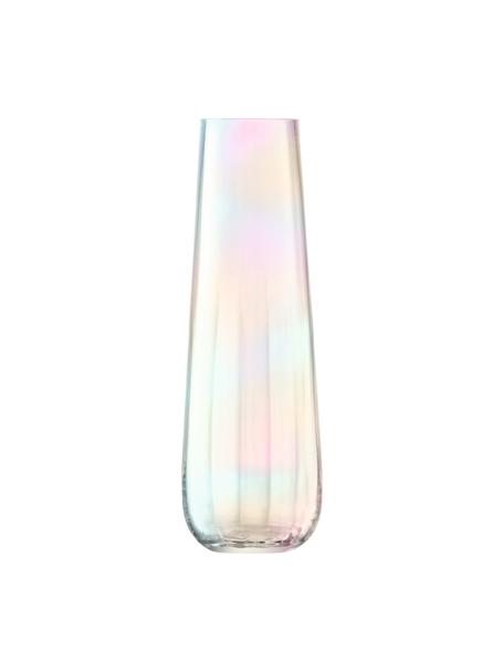 Grote mondgeblazen vaas Pearl, Glas, Parelglans, Ø 13 x H 36 cm