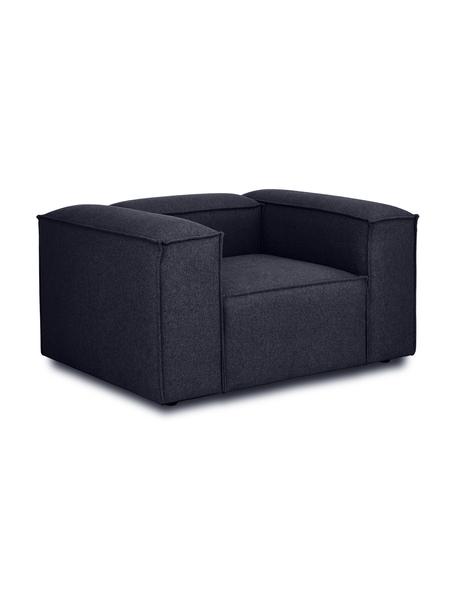 Fotel Lennon, Tapicerka: 100% poliester Dzięki tka, Stelaż: lite drewno sosnowe z cer, Nogi: tworzywo sztuczne, Ciemnoniebieska tkanina, S 130 x G 101 cm