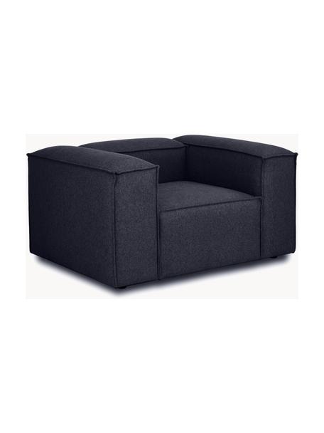 Sessel Lennon, Bezug: 100 % Polyester Der strap, Gestell: Massives Kiefernholz FSC-, Beine: Kunststoff, Webstoff Dunkelblau, B 130 x T 101 cm