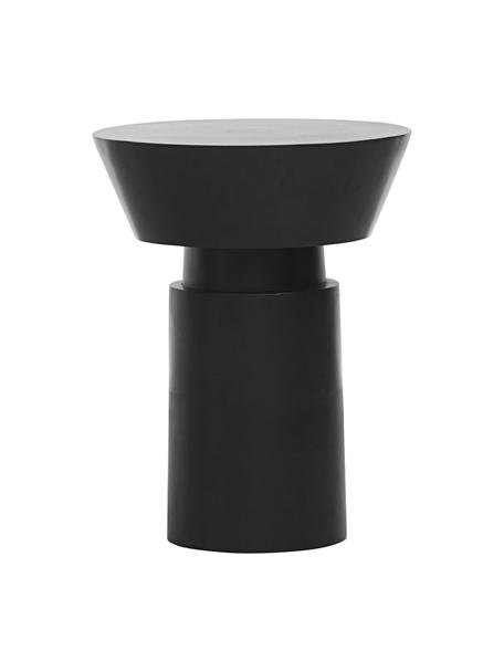 Tavolino in metallo Nanded, Alluminio rivestito, Nero, Ø 40 x Alt. 50 cm