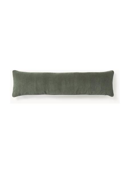 Cojín grande de pana Kylen, Funda: pana (90% poliéster, 10% , Verde oliva, An 30 x L 115 cm