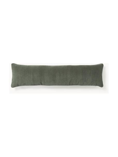 XL-Kissen Kylen aus Cord, Hülle: Cord (90 % Polyester, 10 , Olivgrün, B 30 x L 115 cm