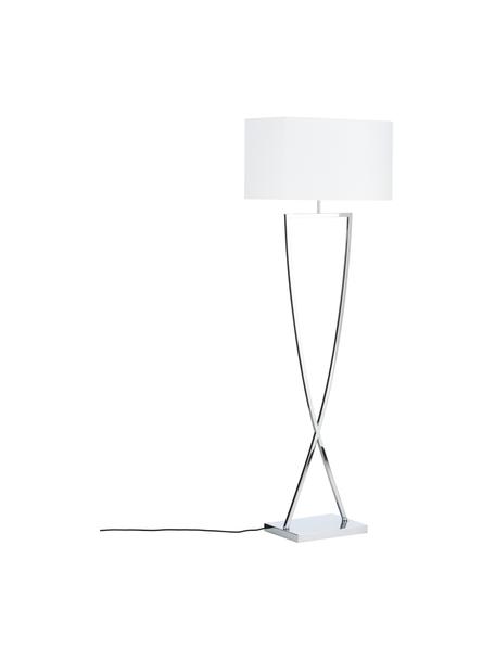 Stojacia lampa Toulouse, Biela, odtiene striebornej, Š 50 x V 157 cm