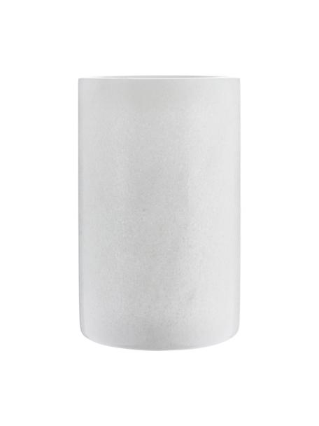 Marmor-Flaschenkühler Charlie in Weiss, Marmor, Weiss, marmoriert, Ø 12 x H 19 cm