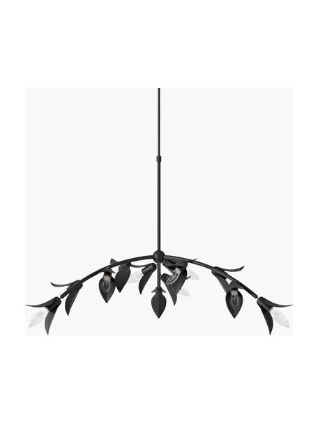 Grande suspension Athena, Métal, revêtement par poudre, Noir, larg. 136 cm