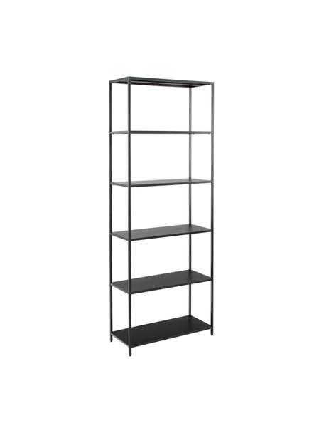 Haute étagère en métal Neptun, Métal, revêtement par poudre, Noir, larg. 70 x haut. 185 cm