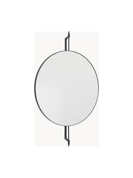 Okrúhle nástenné zrkadlo Spejle, Čierna, Ø 60 x V 91 cm