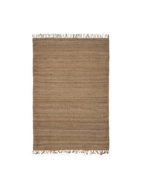 Tappeto in juta fatto a mano con frange Naturals, 100% juta, Marrone, Larg. 200 x Lung. 300 cm (taglia L)