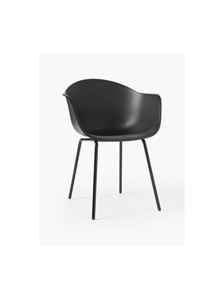 Krzesło zewnętrzne/wewnętrzne Claire, Nogi: metal malowany proszkowo, Czarny, S 60 x G 54 cm