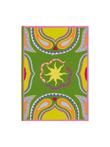 Carnet de notes Lucid Dreams, Coton, papier 80 g/m², papier de couleur, carton, Vert, multicolore, larg. 16 x haut. 23 cm