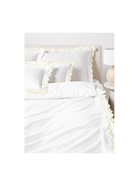 Housse de couette en coton avec volants et ourlet brodé Atina, 100 % coton

Densité 200 fils par pouce carré, qualité confort

Le linge de lit en coton est agréablement doux sur la peau, absorbe bien l'humidité et convient aux personnes allergiques, Jaune, blanc, larg. 260 x long. 240 cm