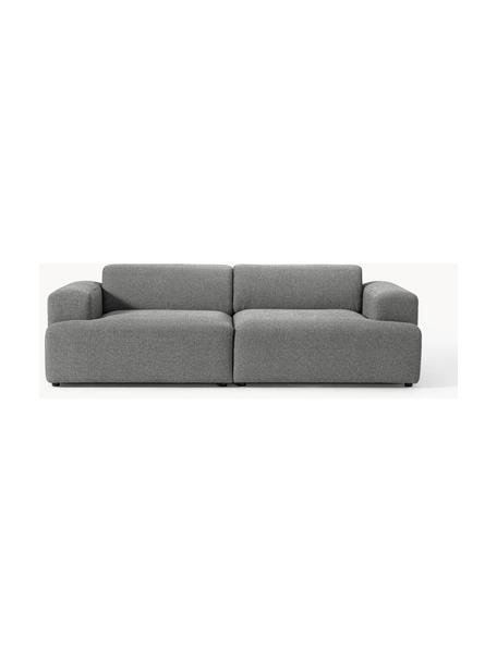 Sofa Melva (3-Sitzer), Bezug: 100 % Polyester Der strap, Gestell: Massives Kiefern- und Fic, Webstoff Dunkelgrau, B 238 x T 101 cm